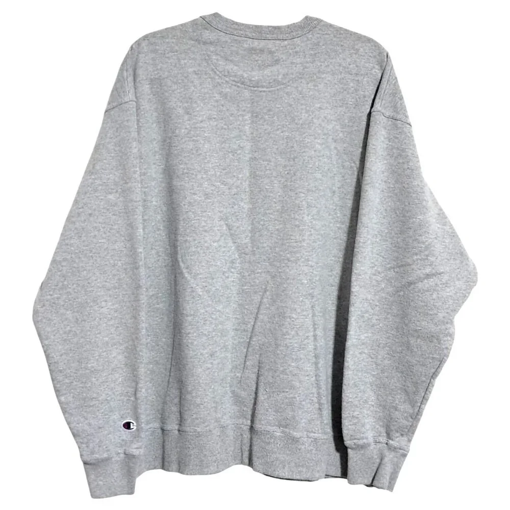Vintage Champion Crewneck Sweatshirt Heather Gray‎ Mens XXL C Logo